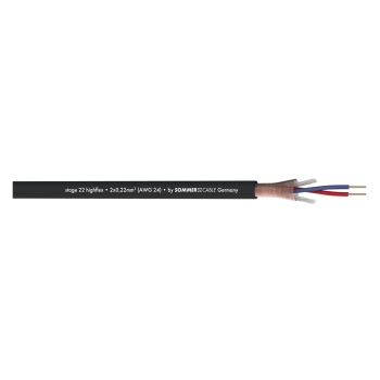 Sommer Cable Stage 22 Highflex - przewód mikrofonowy 2x0,22mm2 czarny